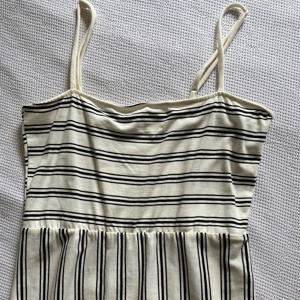 Cream/White Striped Dress - Picture 5 of 6